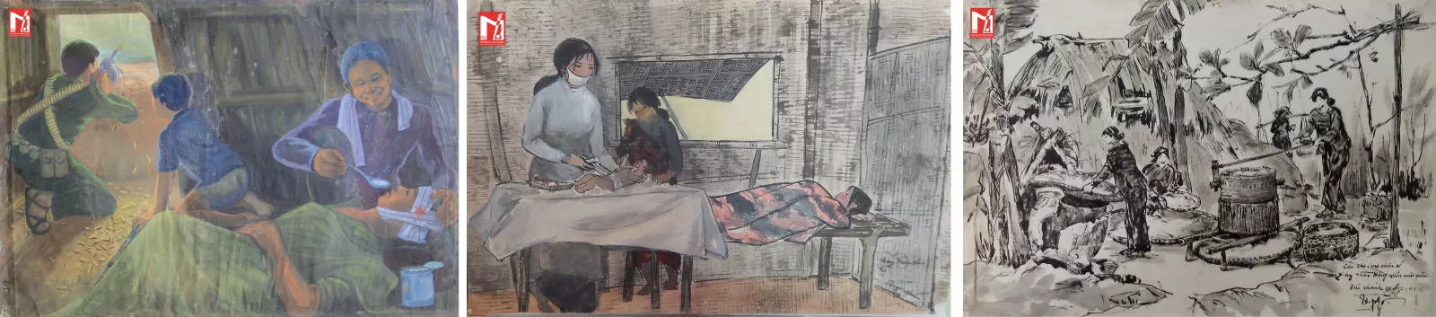 Bộ sưu tập ký họa đề tài Chiến tranh cách mạng: Chủ đề 5 “Tình quân dân Việt Nam”